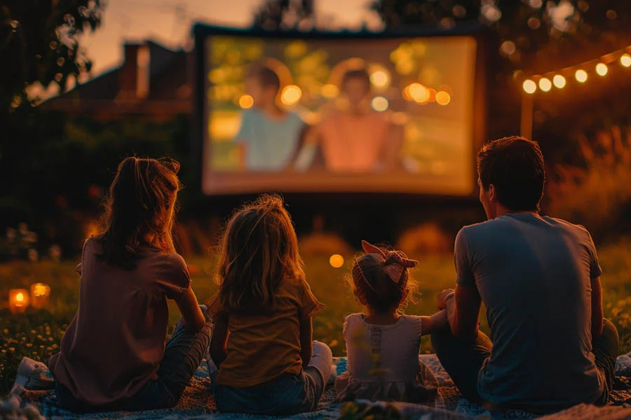 home cinema with projector